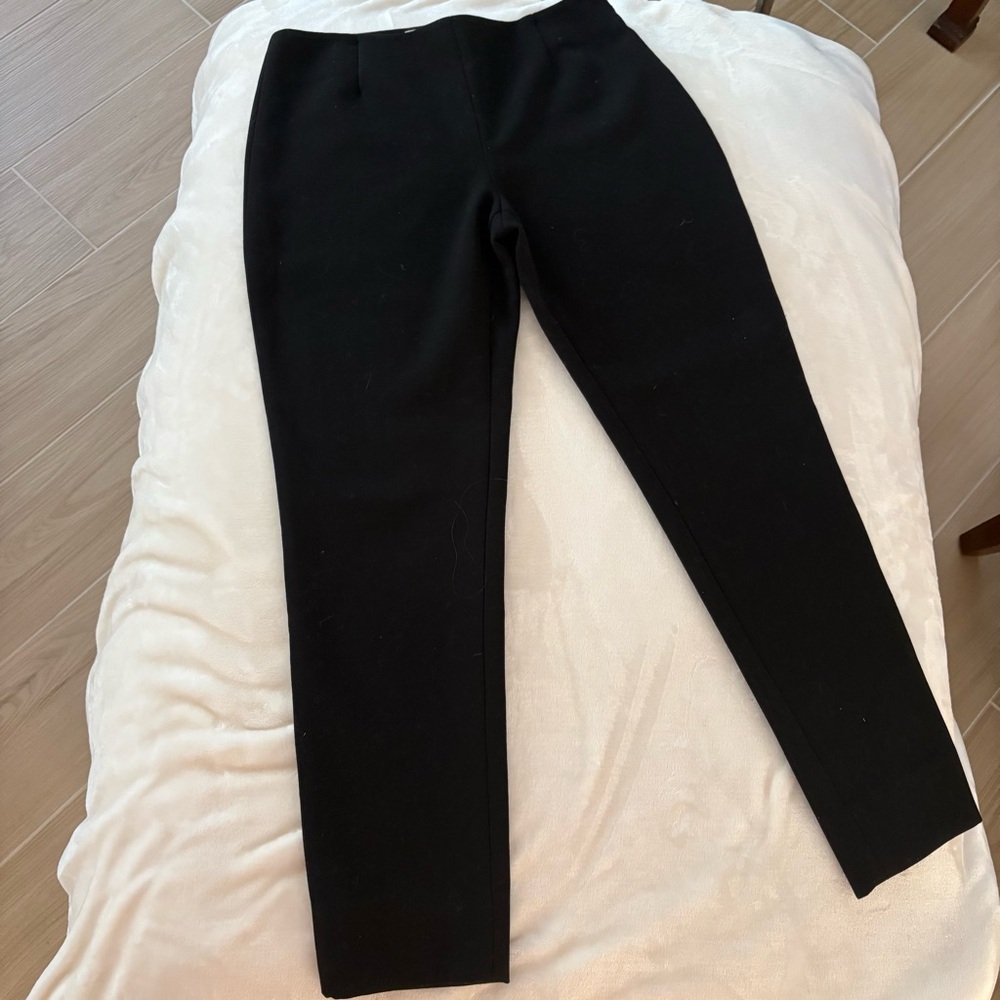 Lela Rose Straight Leg Slim Classic Black Pants